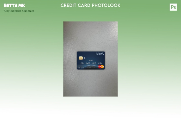 Модерен стил Колумбија BBVA банка мастер карта photolook преден шаблон